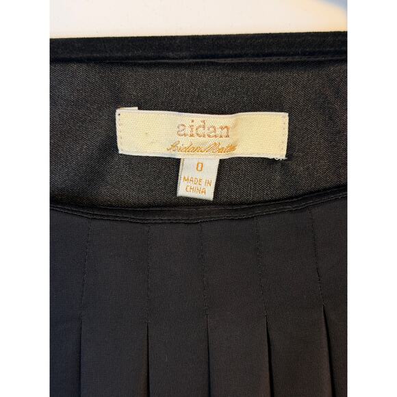 Rachel Zoe Black Ruched Midi Dress Batwing Dolman Sleeves Size 0 - Picture 6 of 7